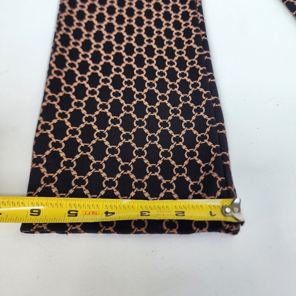 Chico's Women's Size 0 US 4 Chain Print Slim Leg Pants Pull On Gold/Black - Picture 3 of 12